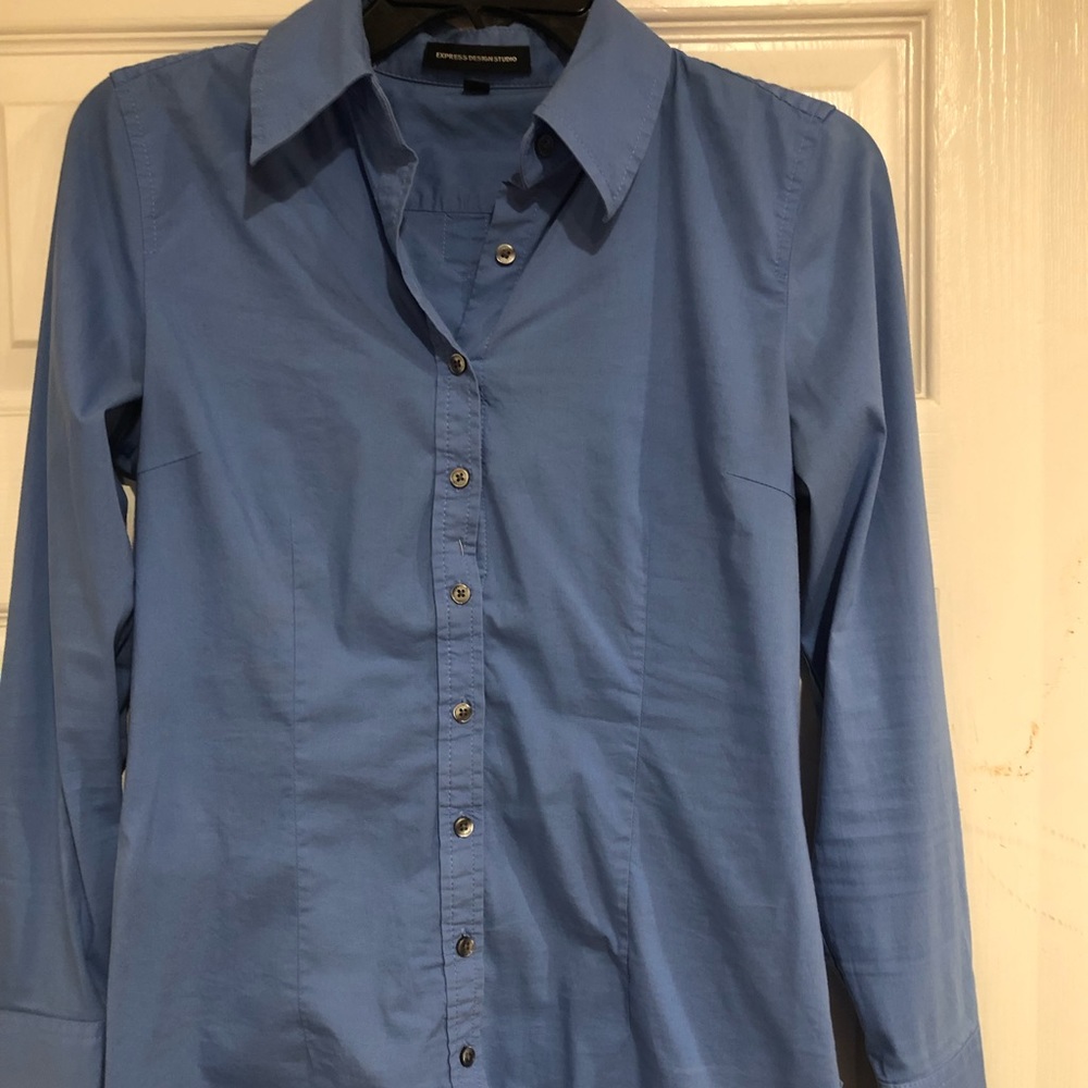 Express studio button down work shirt